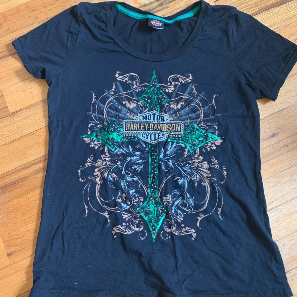 Harley Davidson T shirt Black/Green